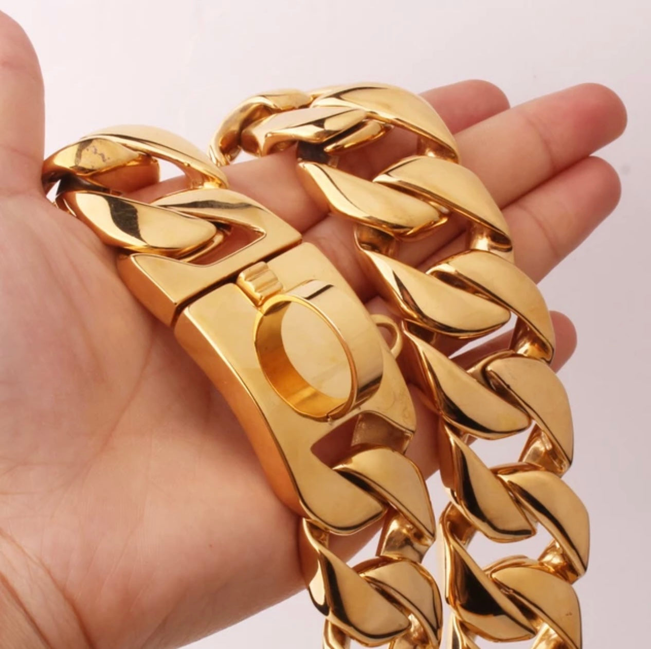 32MM Luxury Gold Chain Show Collar